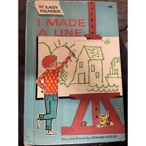 Vintage 1962 Easy Reader: I Made A Line by Leonard Kessler #5917 ~ Wonder Books